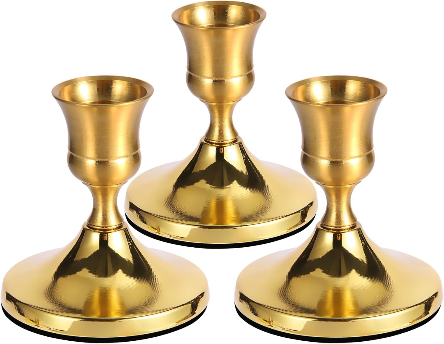 Home Decor Gold - Vintage Brass Gold Taper Candle Holders