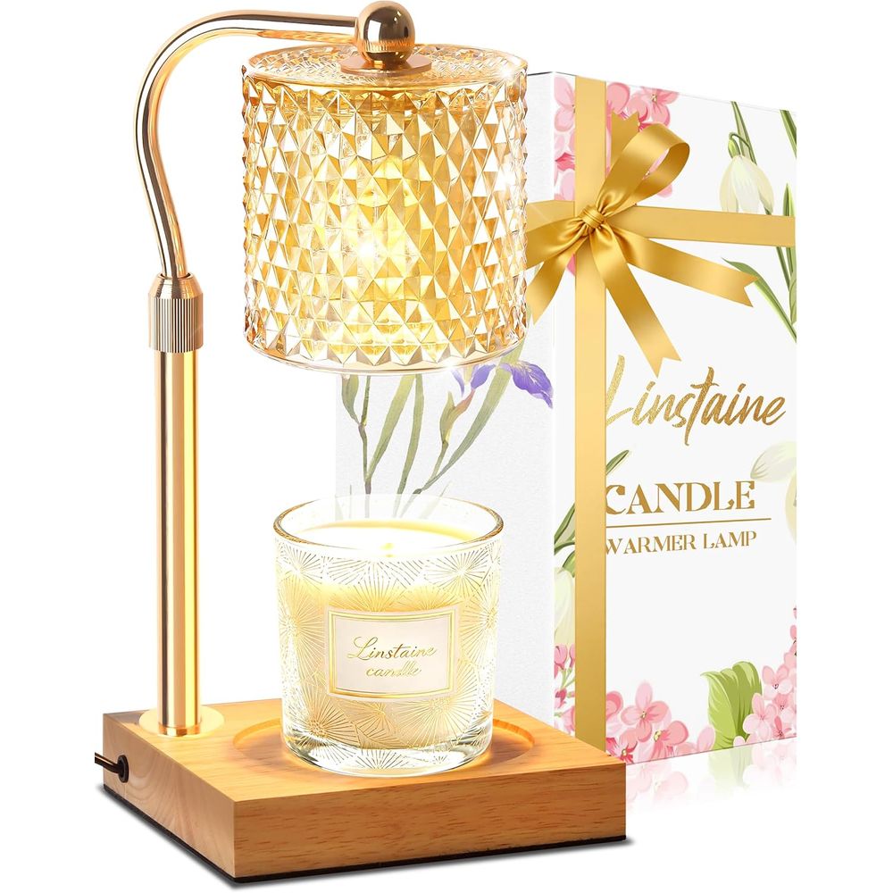 Home Decor Gold - Adjustable Height Candle Warmer with Timer