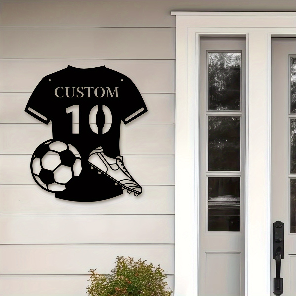 Home Decor On Wall - Custom Metal Soccer Jersey Sign with