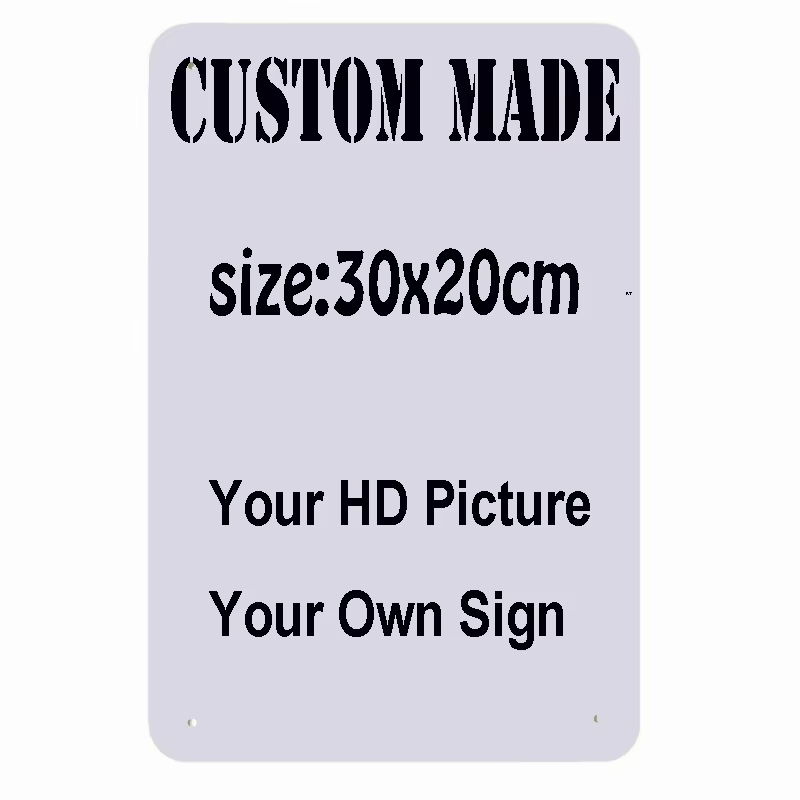 Home Decor Wall Stickers - 30x20CM_30X15CM Custom Metal Tin Signs Retro
