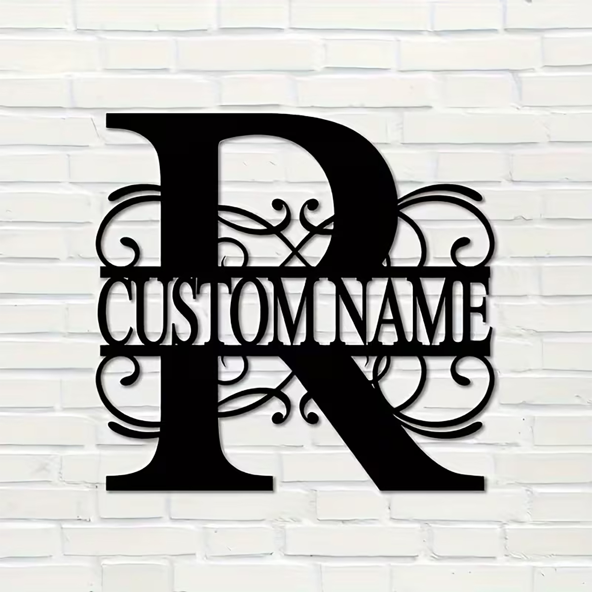 Home Decor Wall Art - Classic Custom Monogram Metal Wall Art