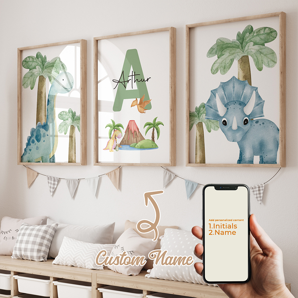 3pcs Personalized Custom Name  - Home Decor On Wall reseña y precio