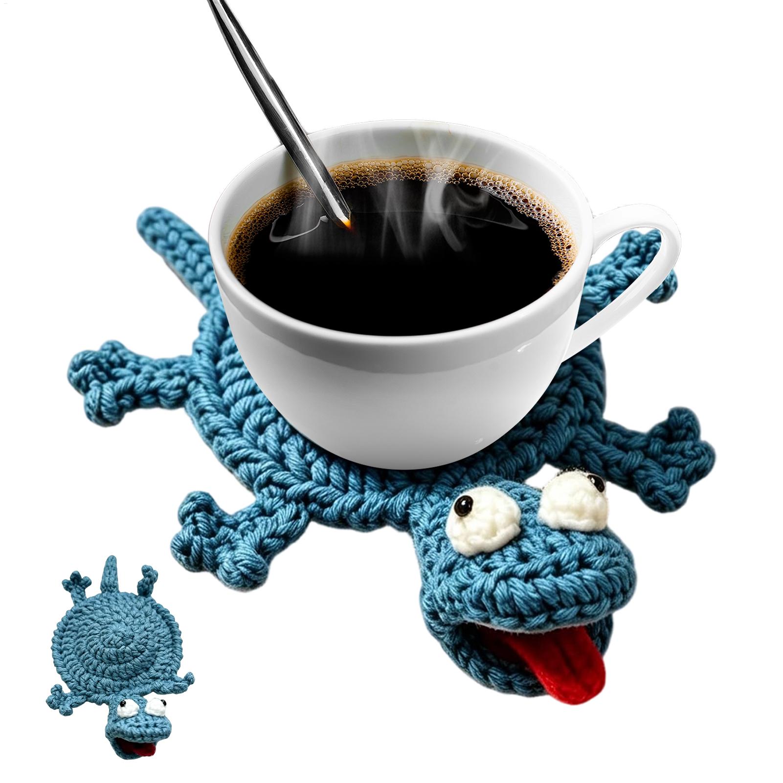 Lizard Shape Crochet Coaster Y - Yarn Home Decor reseña y precio