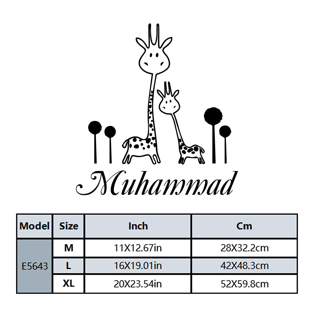 1PC Cute Giraffe Custom Name H - Home Decor Wall Stickers reseña y precio