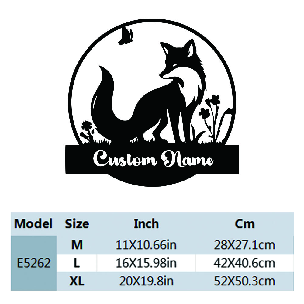 1PC Fashion Fox Customizable N - Home Decor Wall Stickers reseña y precio