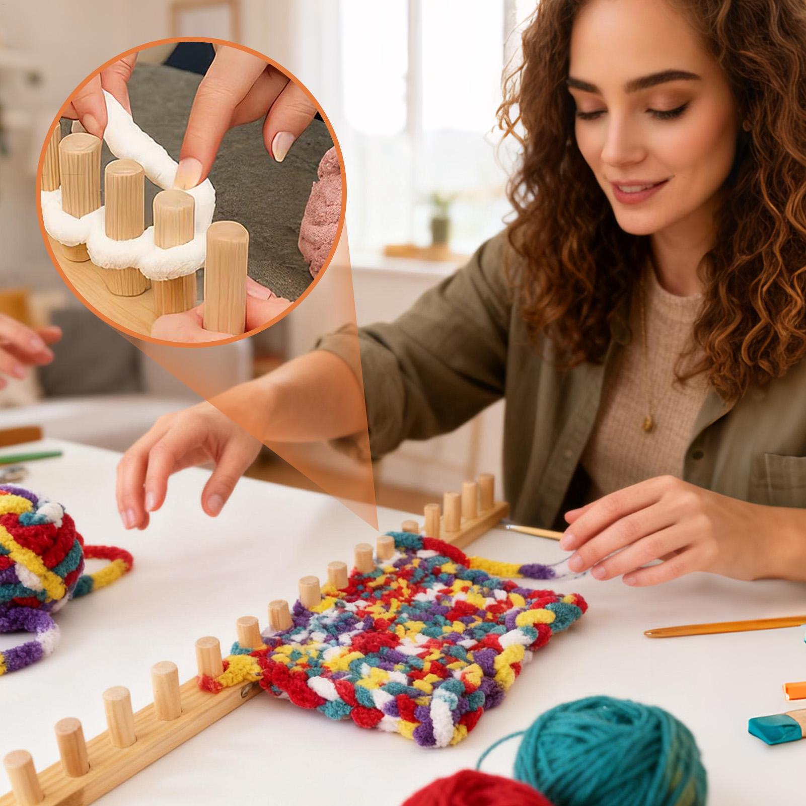 Knitting Loom 35 Inch Wood Chu - Yarn Home Decor reseña y precio