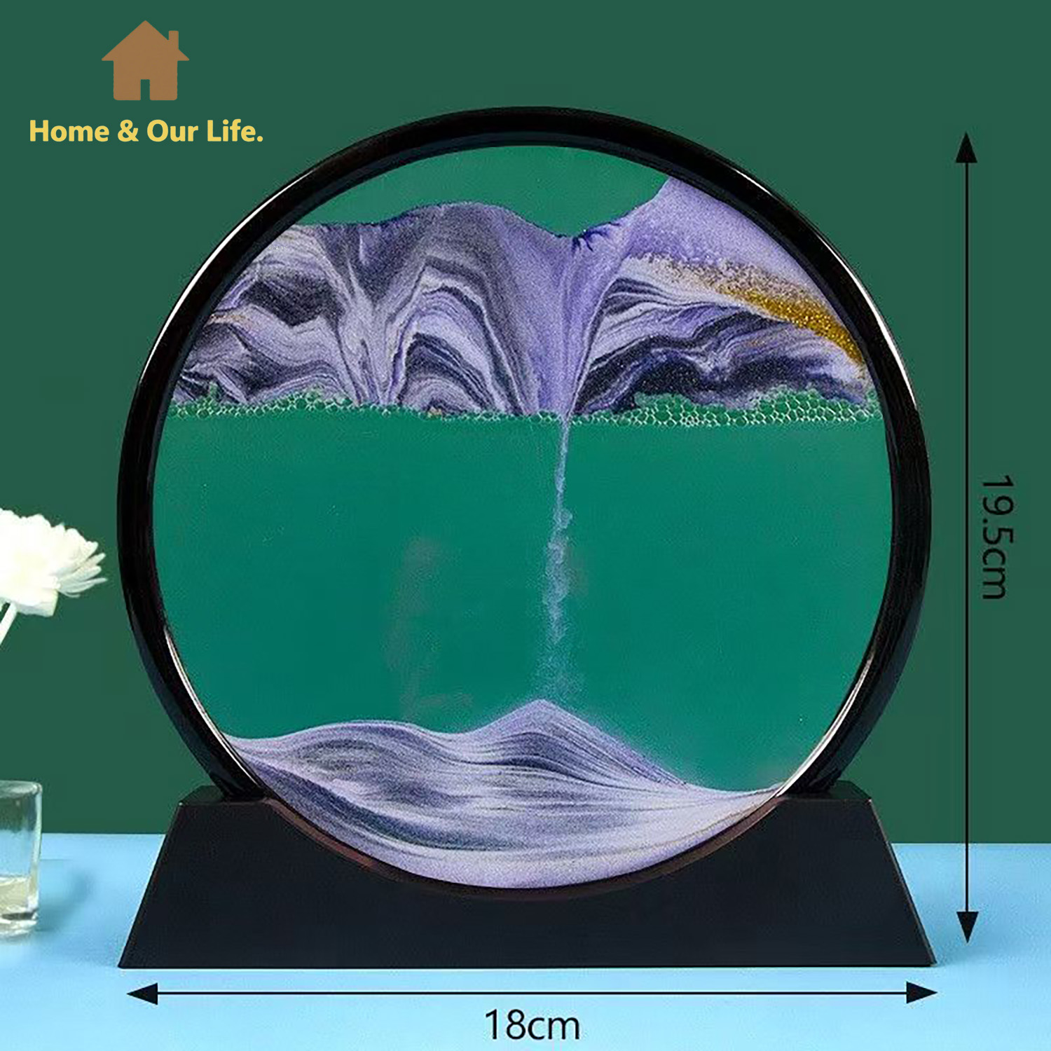 3D Dynamic Flowing Sand Art: U - Yarn Home Decor reseña y precio