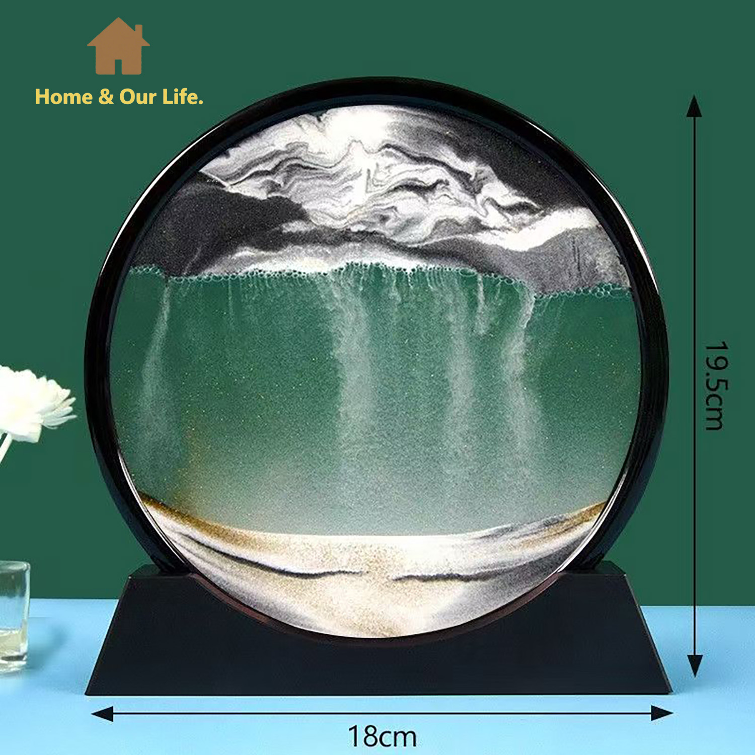 3D Dynamic Flowing Sand Art: U - Yarn Home Decor reseña y precio