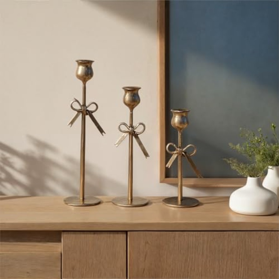 3-Piece Hand-Forged Bow Shaped - Home Decor Gold reseña y precio