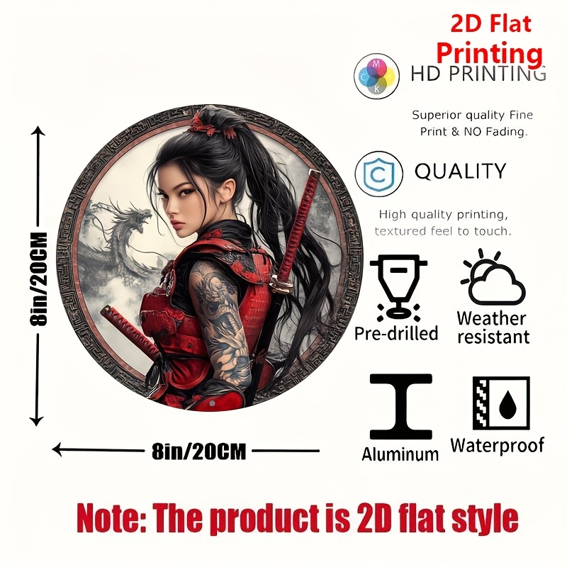 1pc, 2D Flat Round  Vintage Ja - Home Decor Japandi reseña y precio