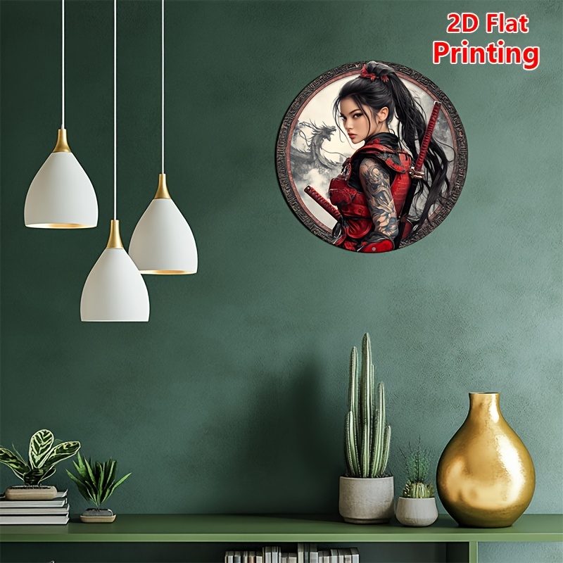 1pc, 2D Flat Round  Vintage Ja - Home Decor Japandi reseña y precio