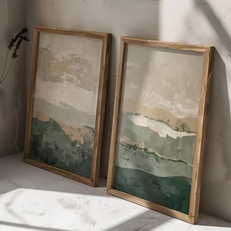 2pcs/set Wabi Sabi Abstract Ge - Home Decor Japandi reseña y precio