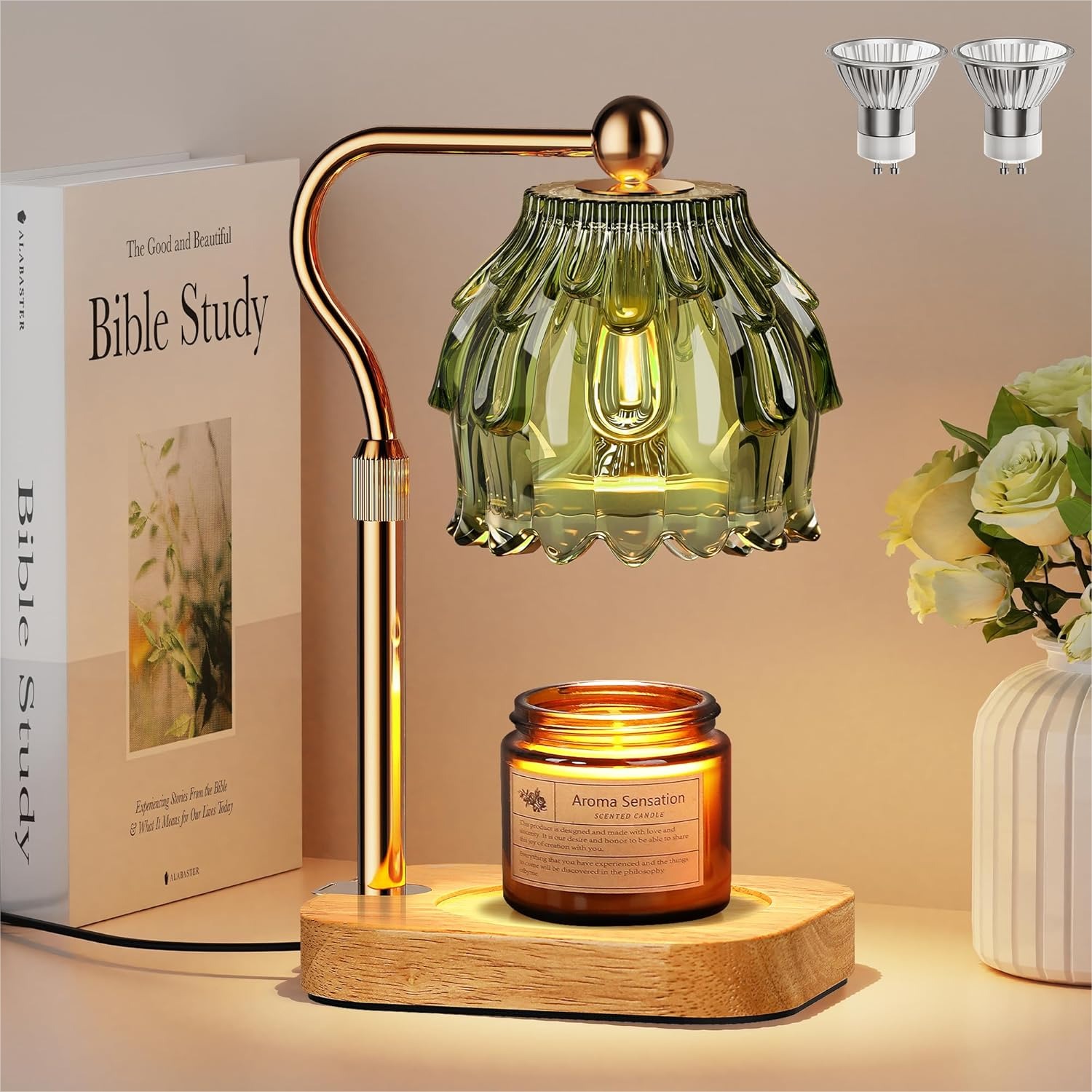 Candle Warmer Lamp With Timer  - Home Decor Gold reseña y precio