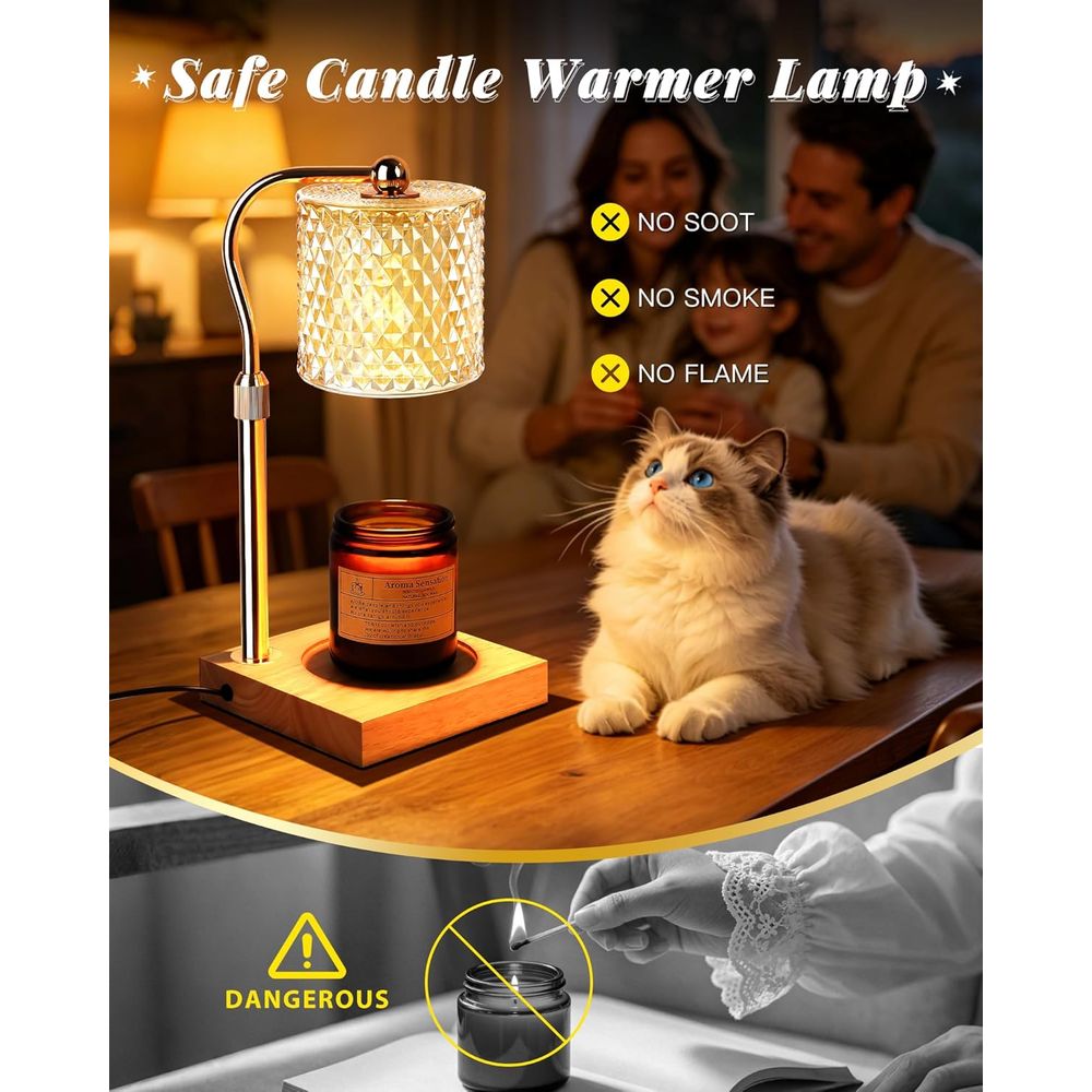 Adjustable Height Candle Warme - Home Decor Gold reseña y precio