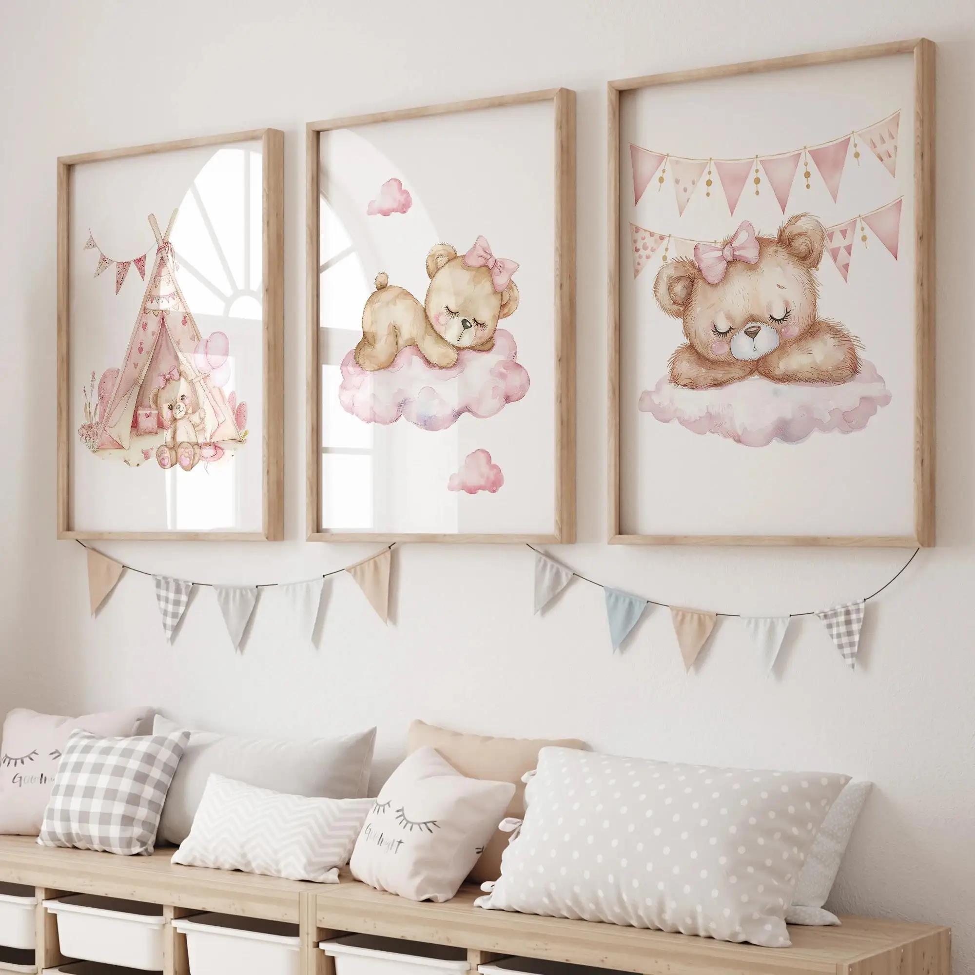 Pink Dream Bear Carousel Tent  - Home Decor On Wall reseña y precio