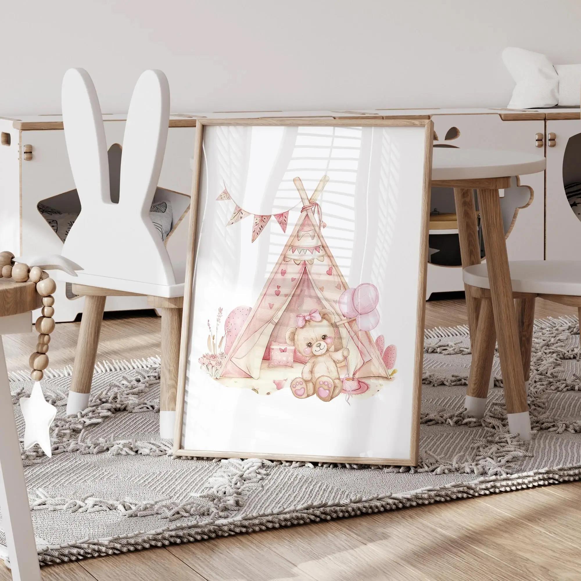 Pink Dream Bear Carousel Tent  - Home Decor On Wall reseña y precio