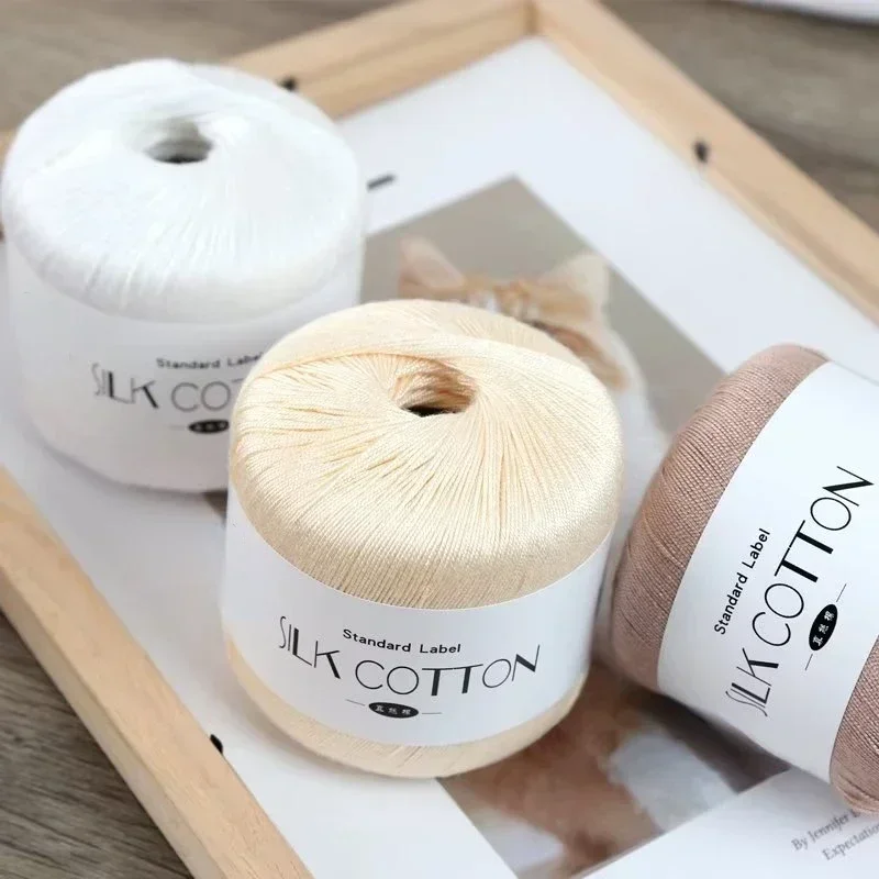 50g/PC Silk Lace Cotton Milk C - Yarn Home Decor reseña y precio