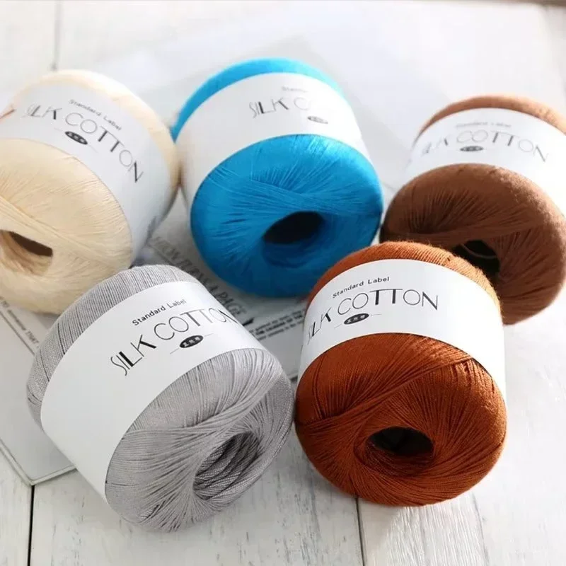 50g/PC Silk Lace Cotton Milk C - Yarn Home Decor reseña y precio