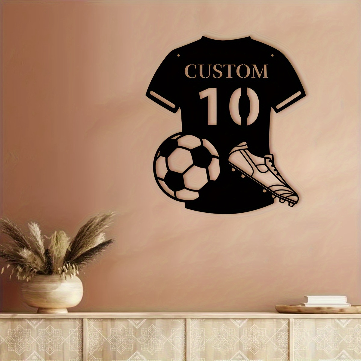 Custom Metal Soccer Jersey Sig - Home Decor On Wall reseña y precio