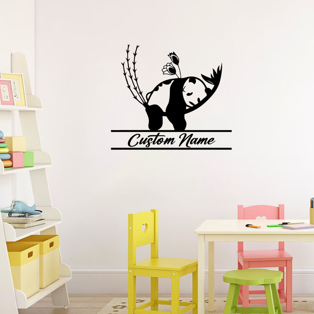 1PC Creative Panda Customizabl - Home Decor Wall Stickers reseña y precio