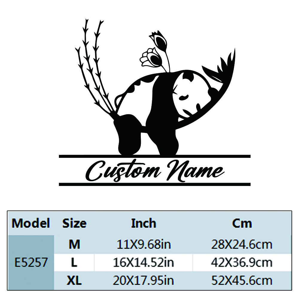 1PC Creative Panda Customizabl - Home Decor Wall Stickers reseña y precio