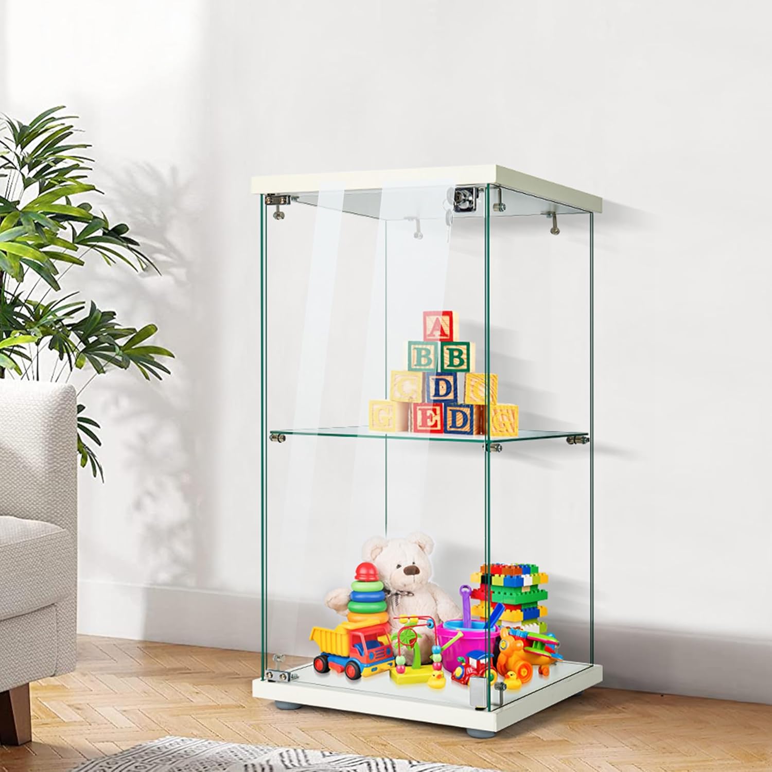 Glass Display Cabinet with Loc - H&M Home Decor reseña y precio
