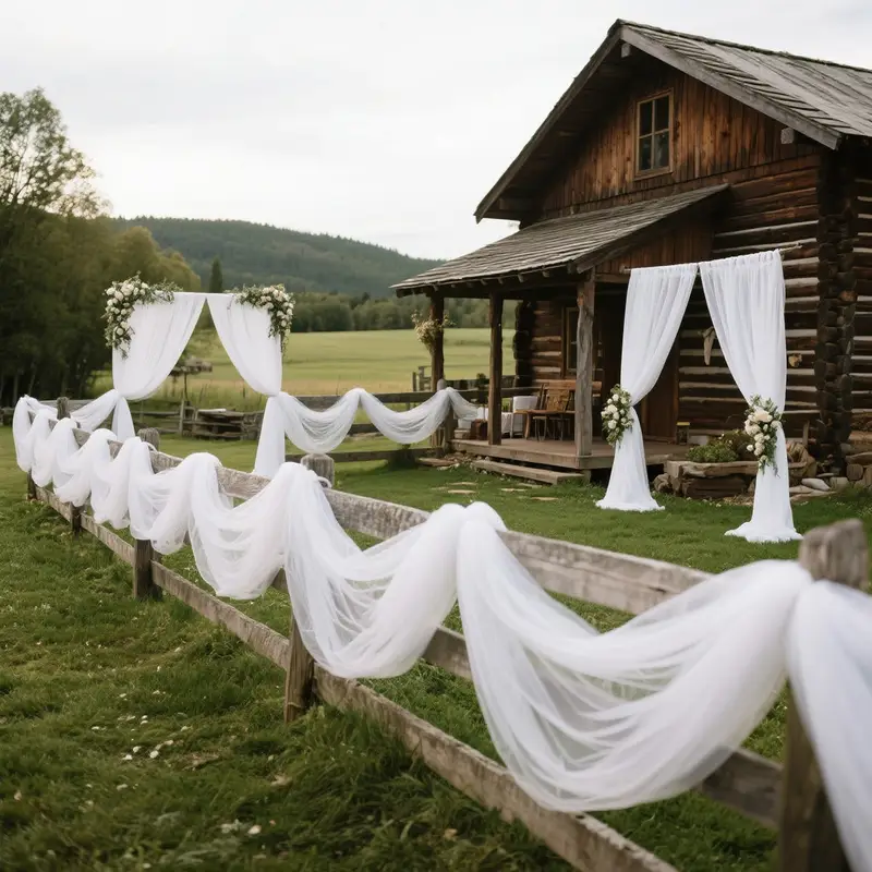 DIY Decoration Tulle Arch Drap - Linen Table Runner reseña y precio