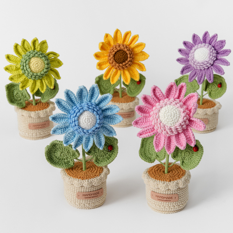 Creative Woven Large Sunflower - Yarn Home Decor reseña y precio