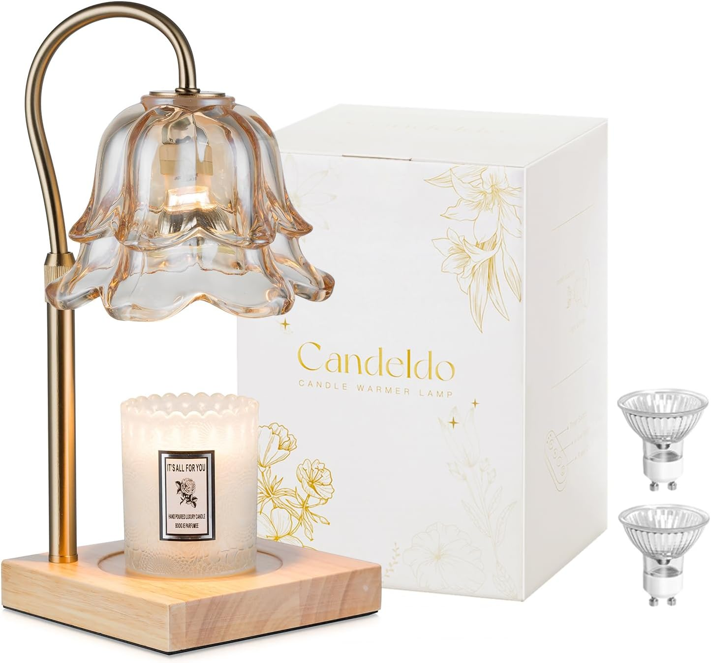 Candle Warmer Lamp with Timer: - Home Decor Gold reseña y precio