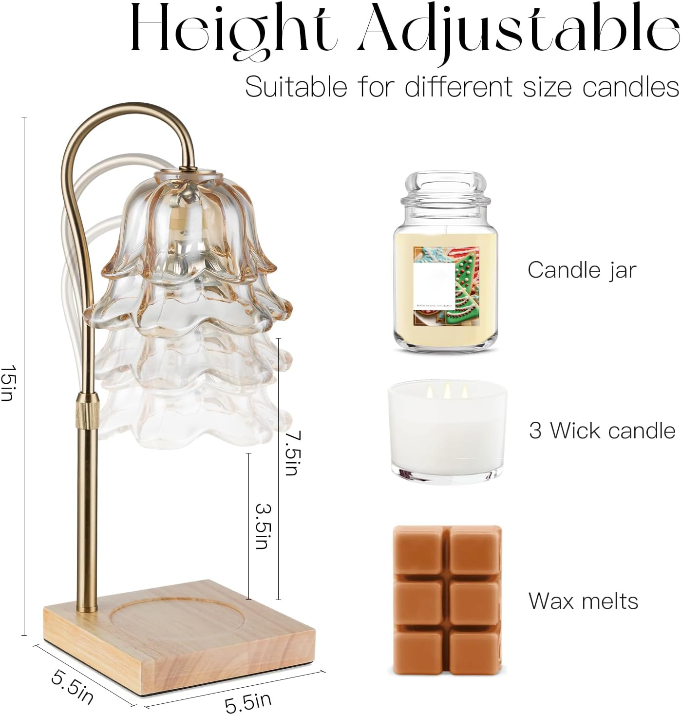 Candle Warmer Lamp with Timer: - Home Decor Gold reseña y precio