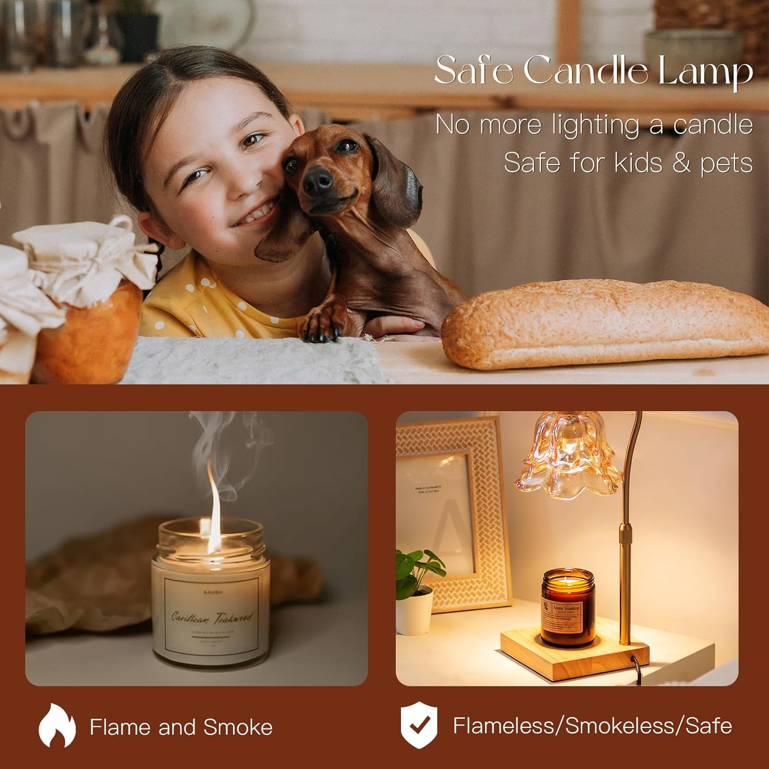 Candle Warmer Lamp with Timer: - Home Decor Gold reseña y precio