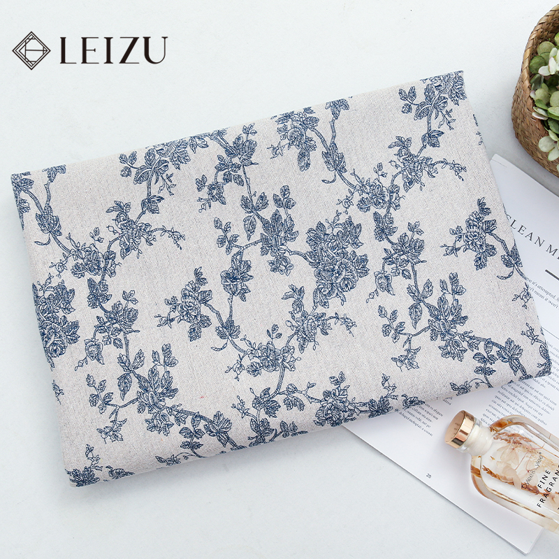 0.5/1/2 Yard Cotton Linen Blue - Linen Table Runner reseña y precio