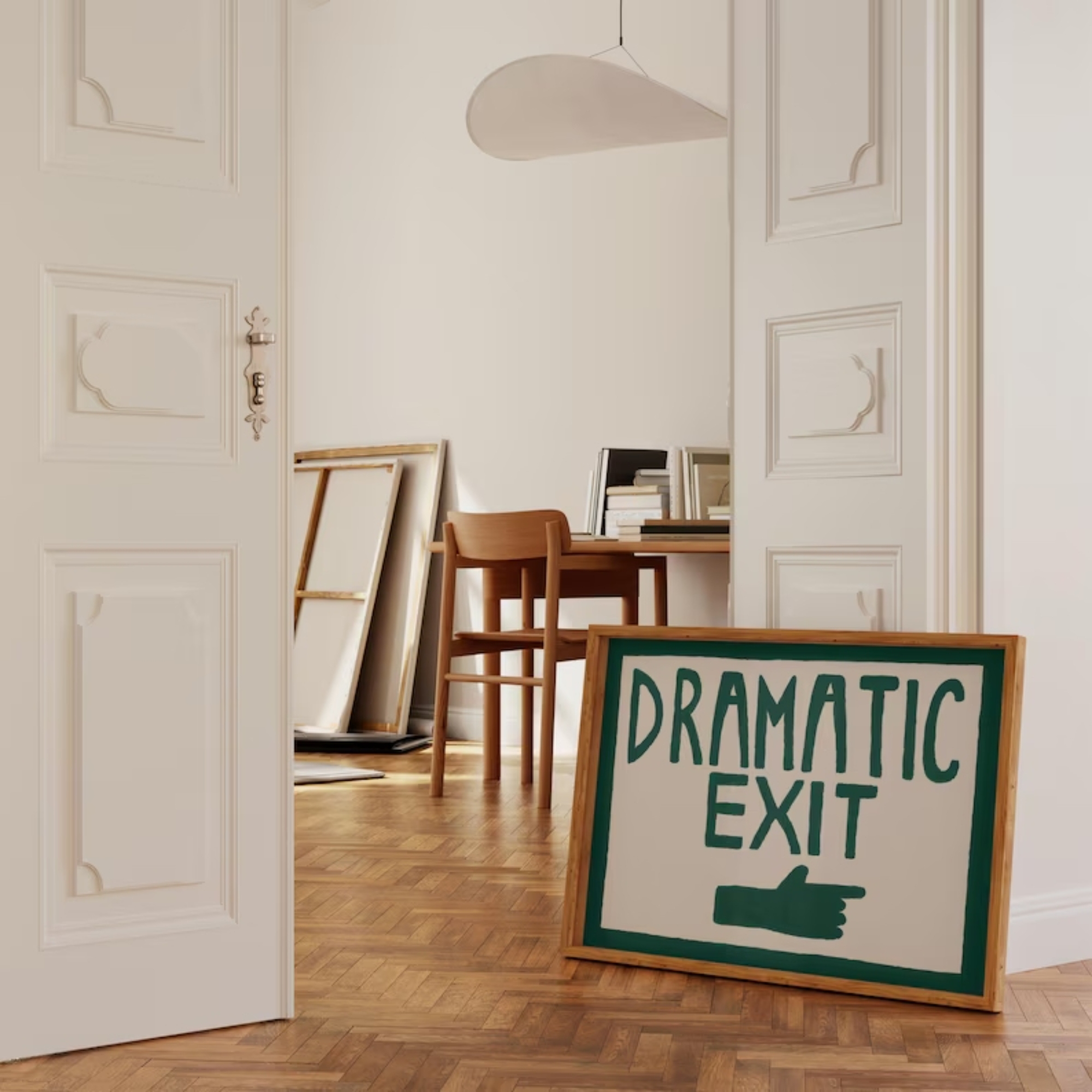 Funny Hallway Print Dark Green - Home Decor On Wall reseña y precio