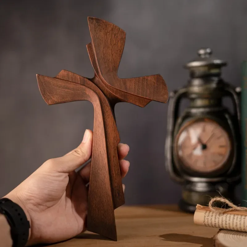 Vintage Solid Wood Carving Cro - Home Decor On Wall reseña y precio