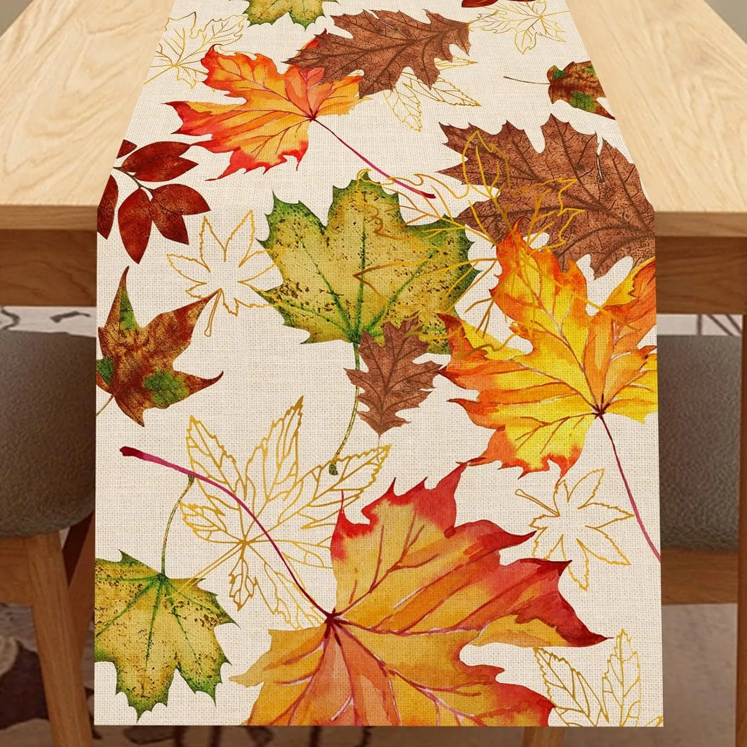 Fall Maple Table Runner Multip - Linen Table Runner reseña y precio