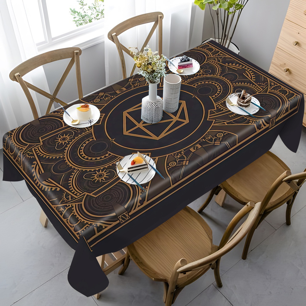 Steampunk Black Golden Gear Pa - Home Decor Gold reseña y precio