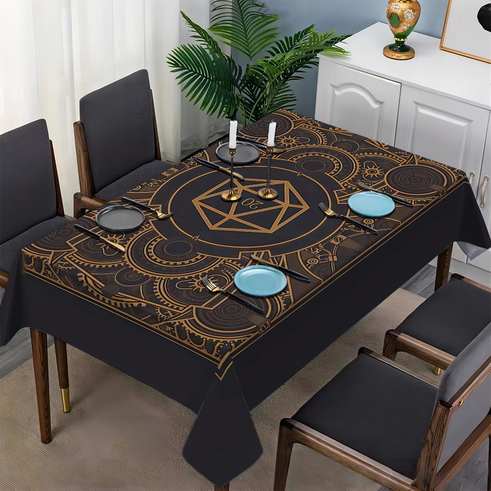 Steampunk Black Golden Gear Pa - Home Decor Gold reseña y precio