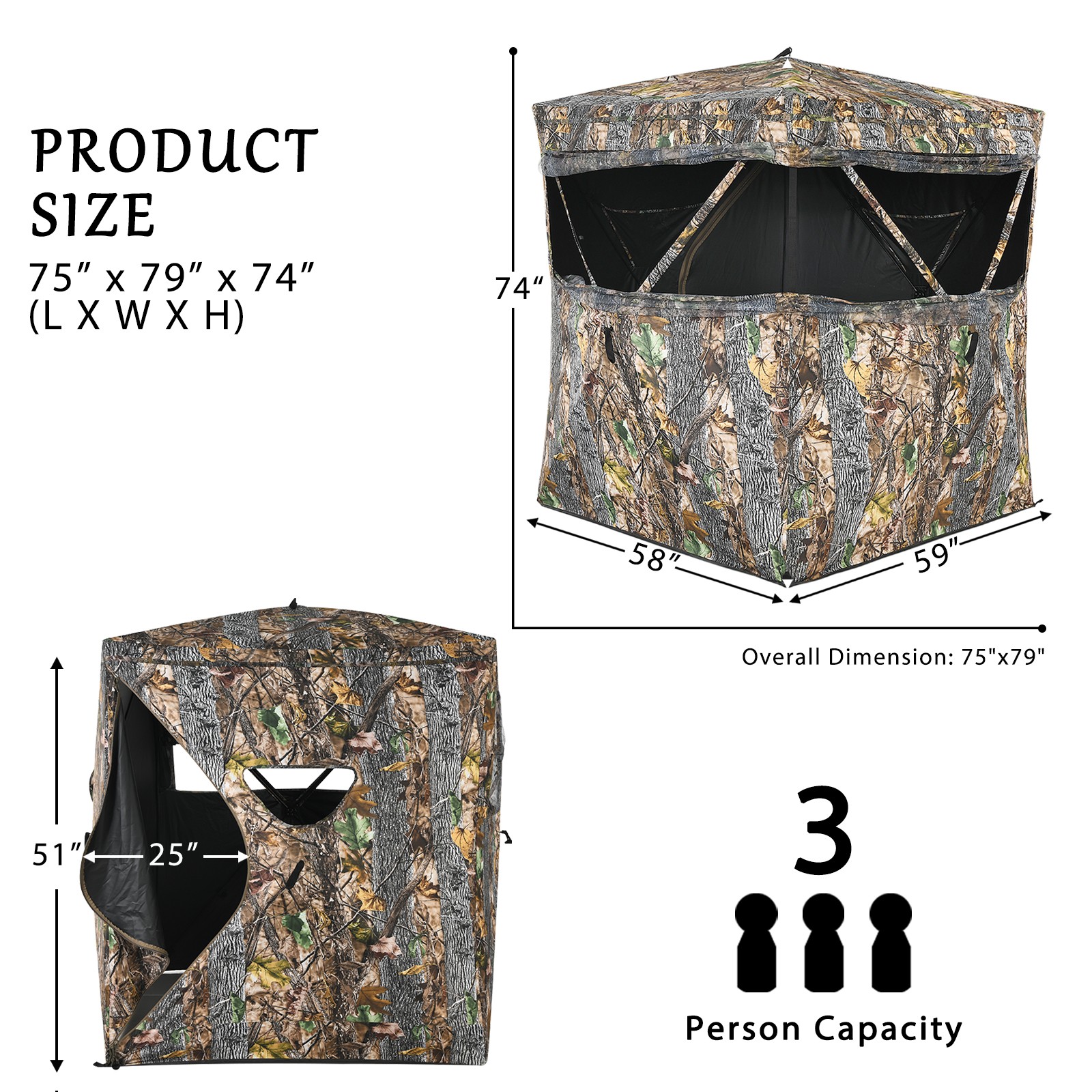 Portable 3 Person Hunting Blin - H&M Home Decor reseña y precio