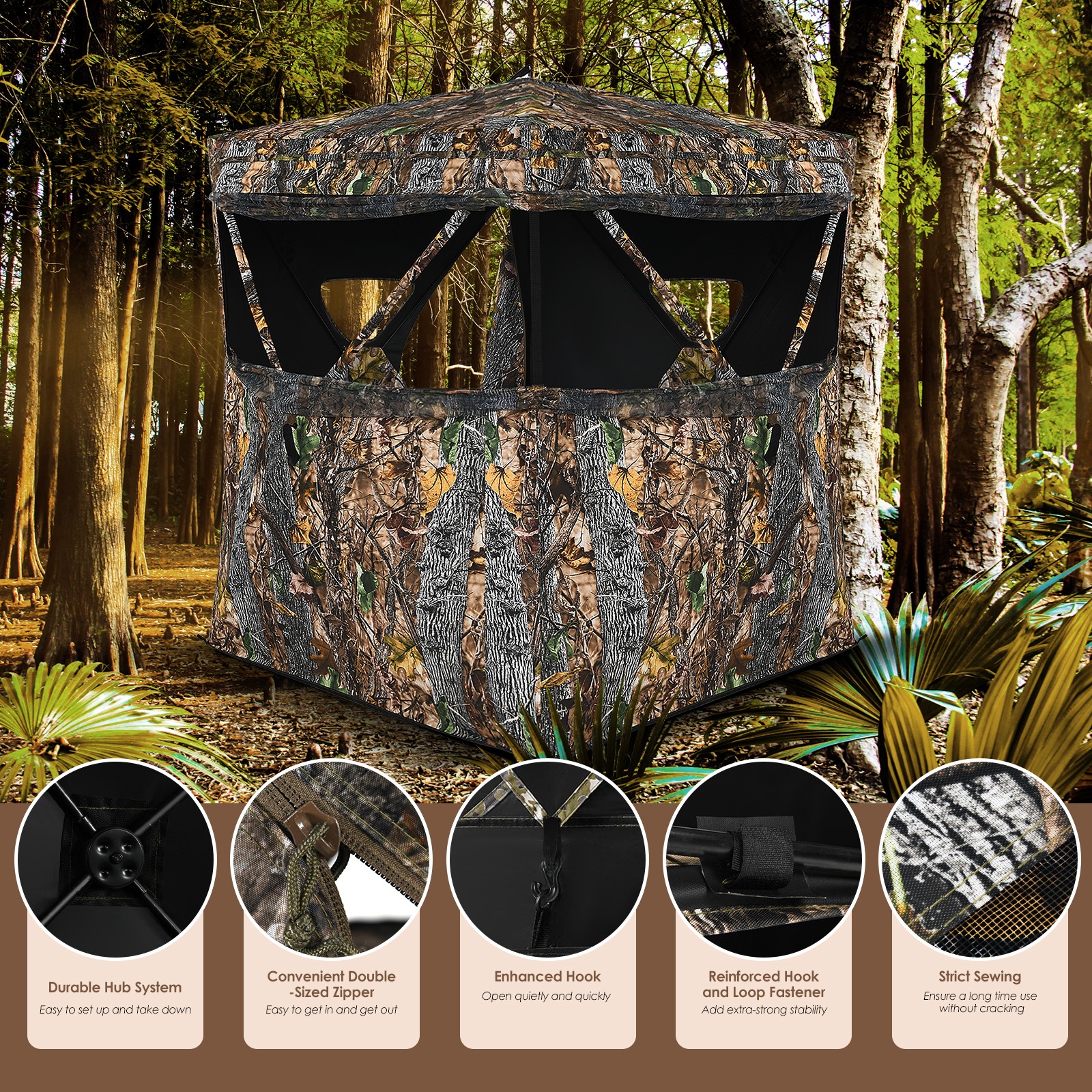 Portable 3 Person Hunting Blin - H&M Home Decor reseña y precio