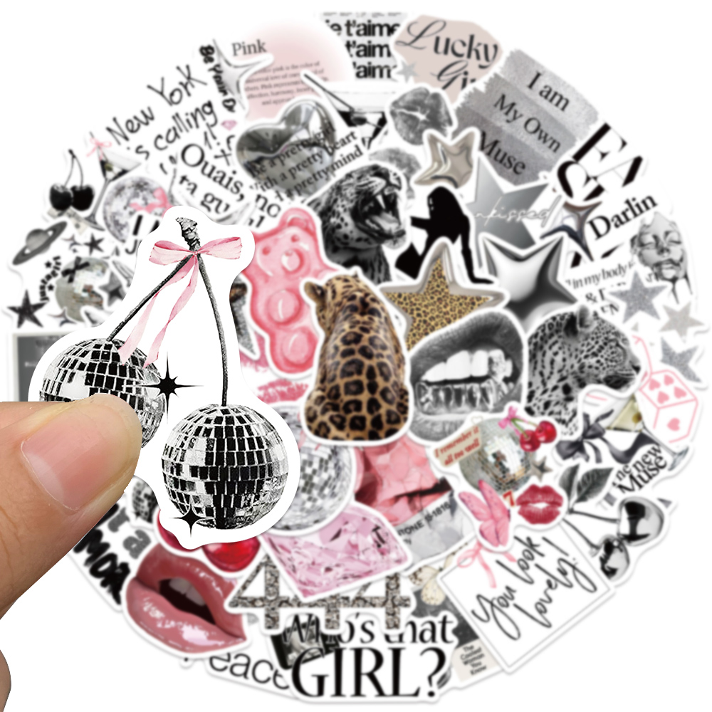 50pcs Silver Lucky Sticker Fas - Home Decor Wall Panels reseña y precio