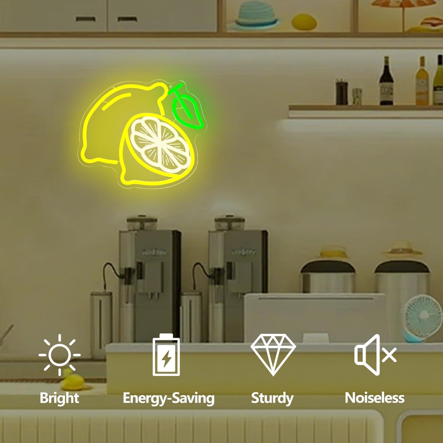 Lemon Neon Sign Dimmable LED L - Home Decor Wall Art reseña y precio
