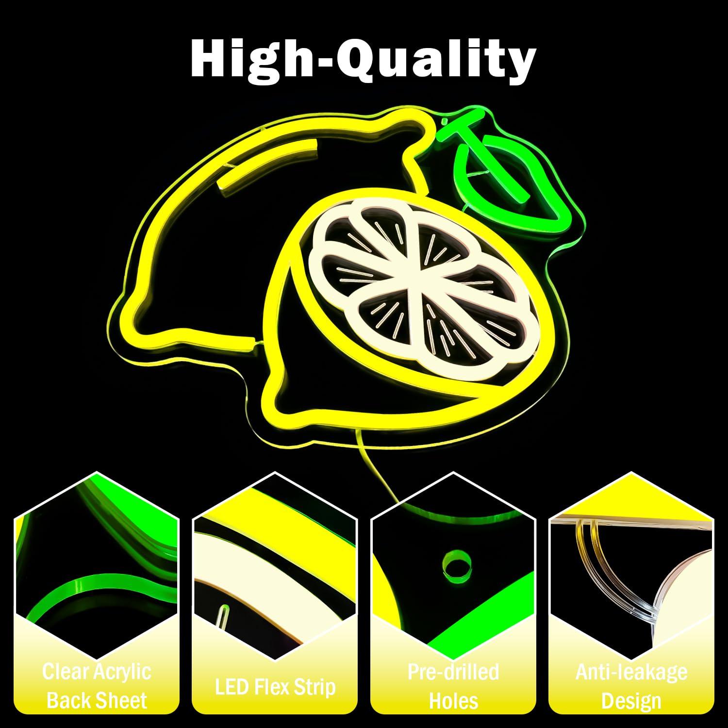 Lemon Neon Sign Dimmable LED L - Home Decor Wall Art reseña y precio