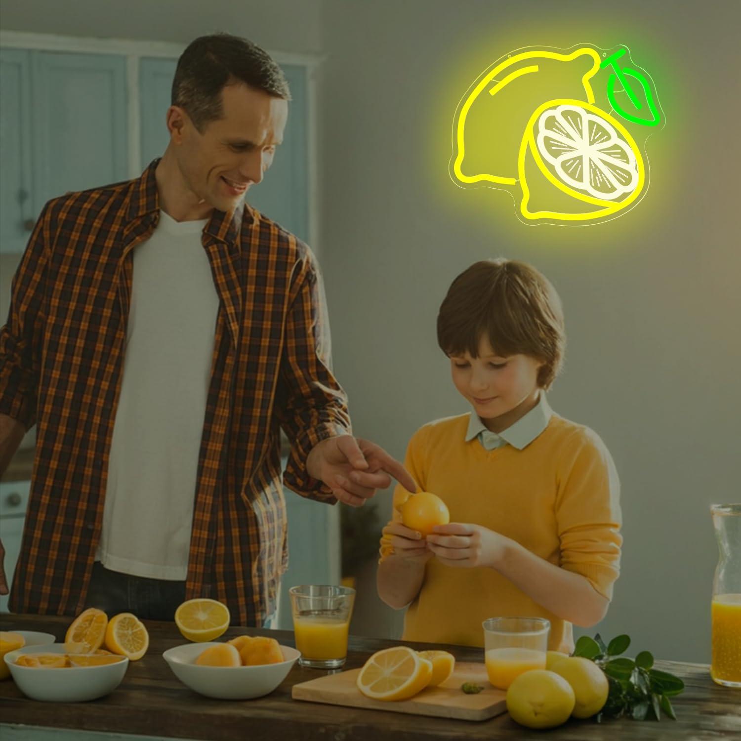 Lemon Neon Sign Dimmable LED L - Home Decor Wall Art reseña y precio