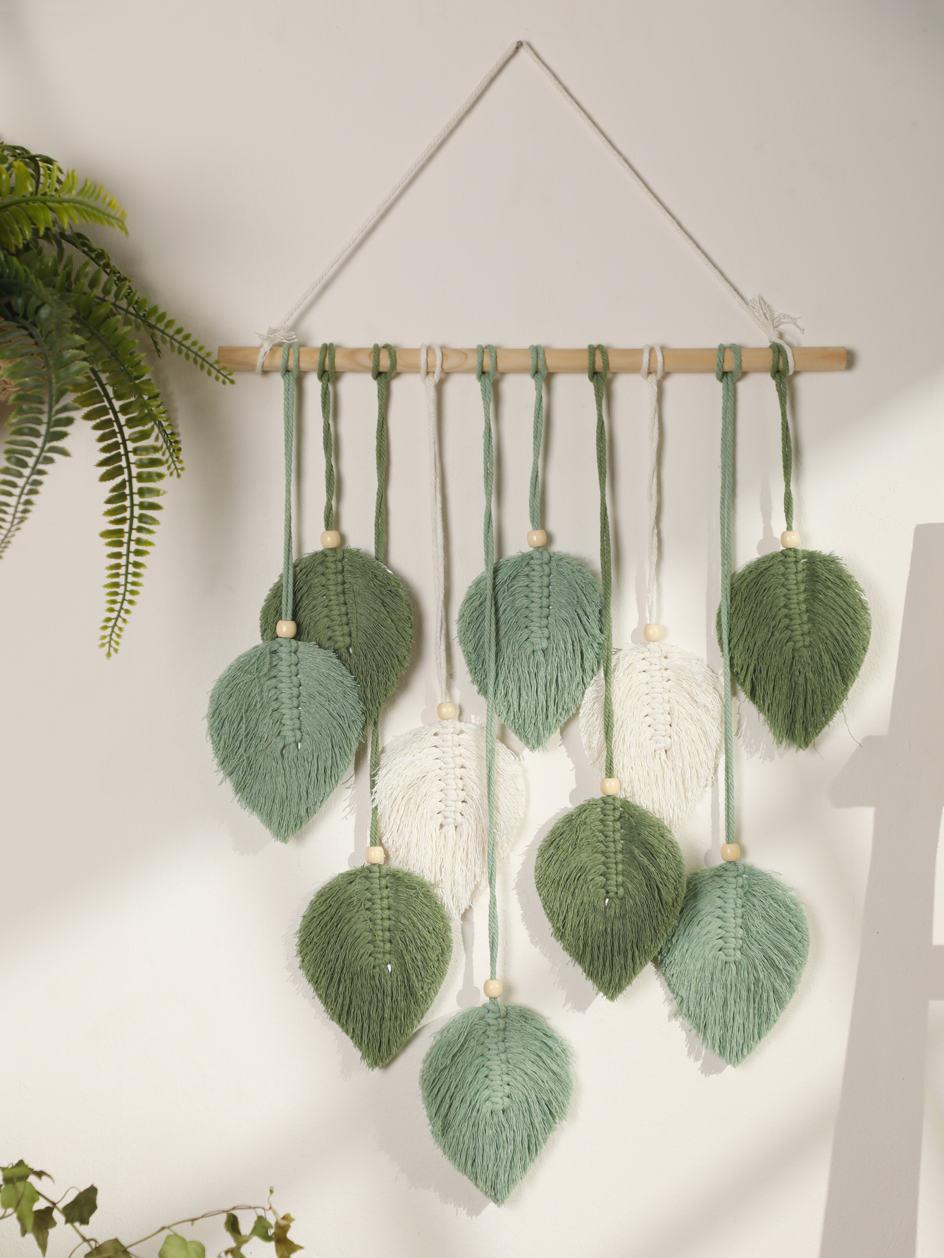 Leaf Macrame Tapestry Brown Gr - Yarn Home Decor reseña y precio