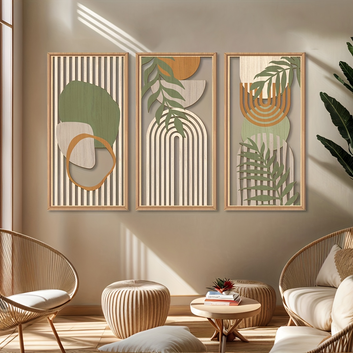 Large Boho Abstract Wall Art F - Home Decor Wall Panels reseña y precio