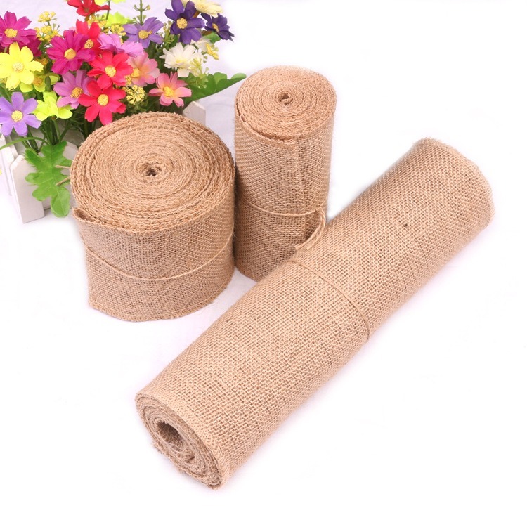 5-30CM natural jute linen fabr - Linen Table Runner reseña y precio
