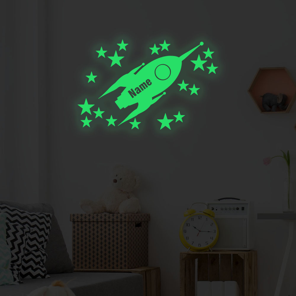 1pc Cartoon Rockets and stars  - Home Decor Wall Stickers reseña y precio