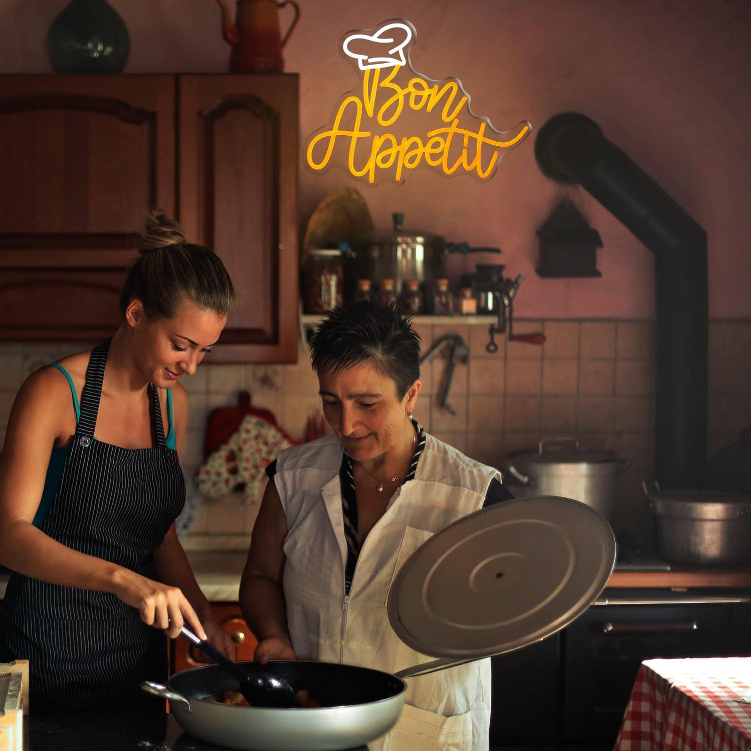 Bon Appetit Chef Hat Neon Sign - Home Decor Wall Art reseña y precio