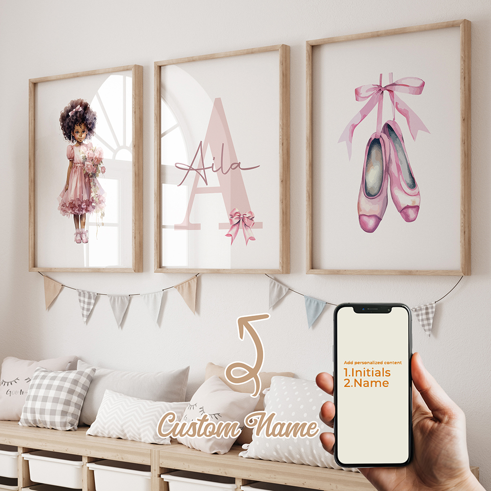 3pcs Personalized Custom Name  - Home Decor On Wall reseña y precio