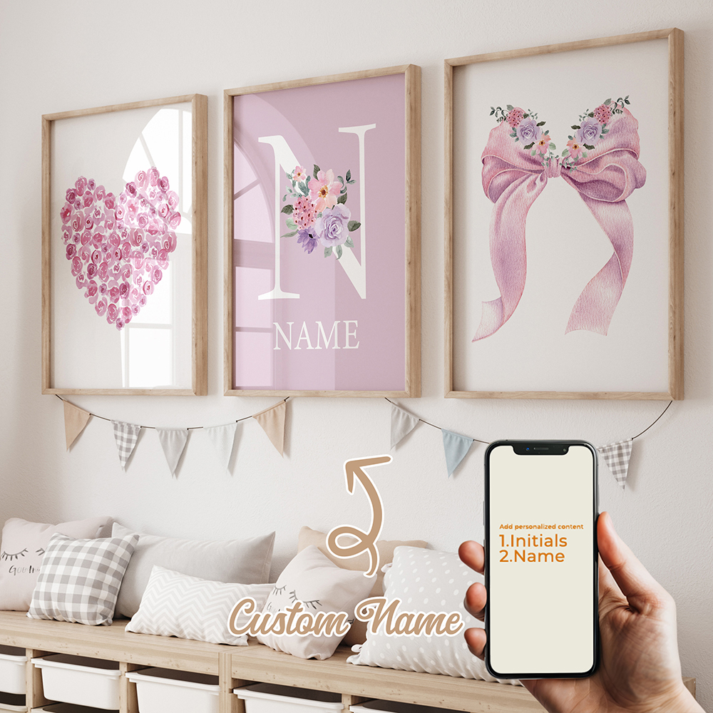 3pcs Personalized Custom Name  - Home Decor On Wall reseña y precio